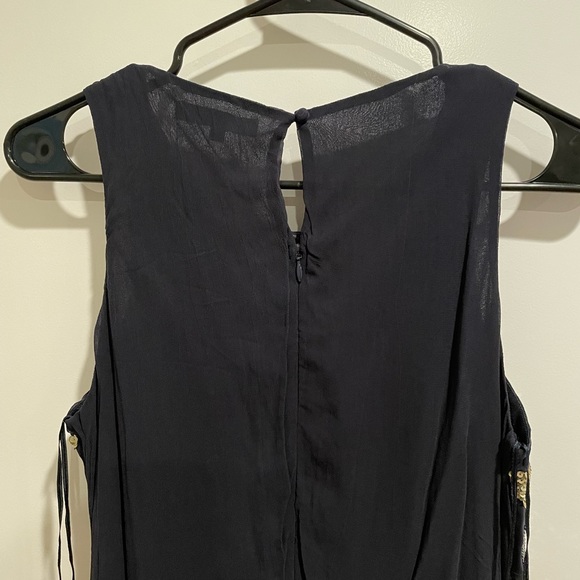 NWT Gracia Sequined Sparkle Navy Blue Mini Dress Sleeveless M - Picture 12 of 15